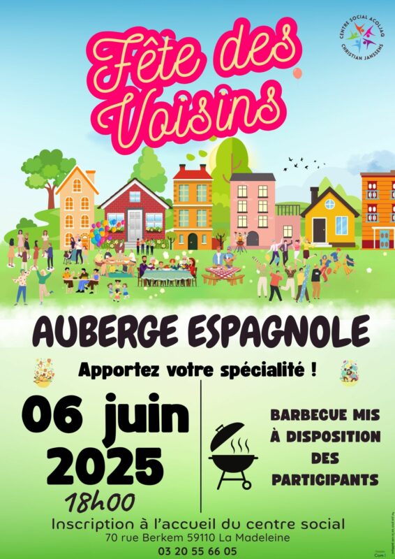 affiche de la fête des voisins du 06 juin 2025