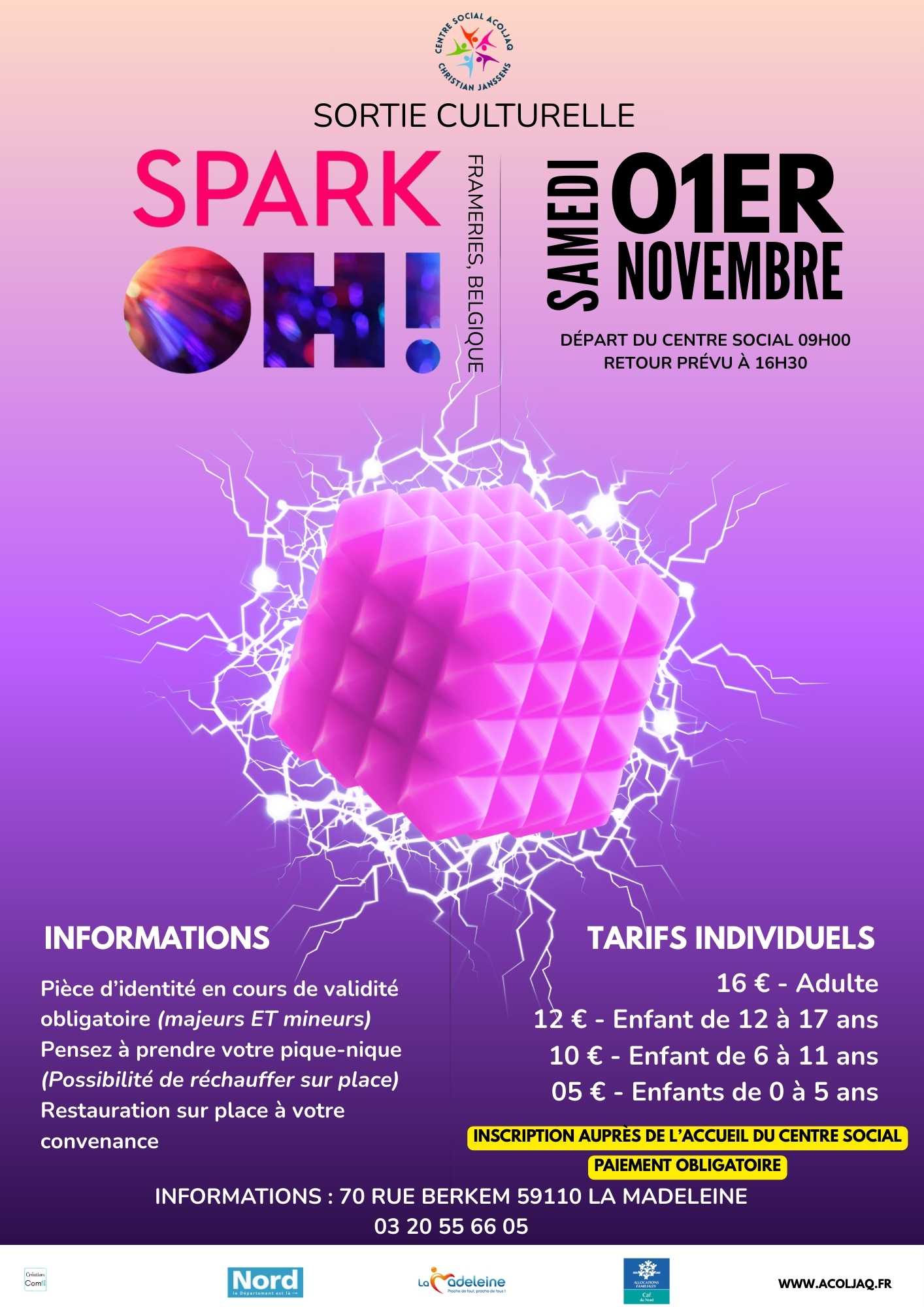 Sortie culturelle à Spark OH du 01er novembre