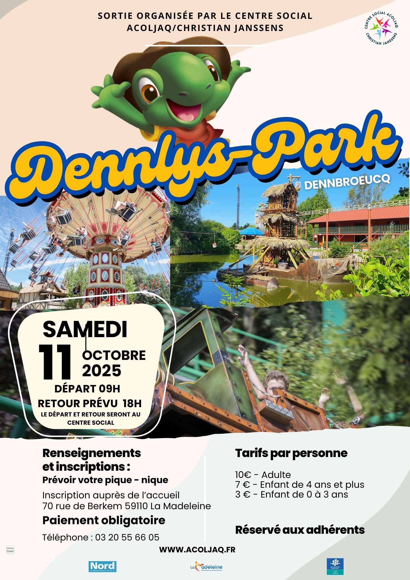 affiche de la sortie familiale à Dennlys Park du 11 octobre 2025
