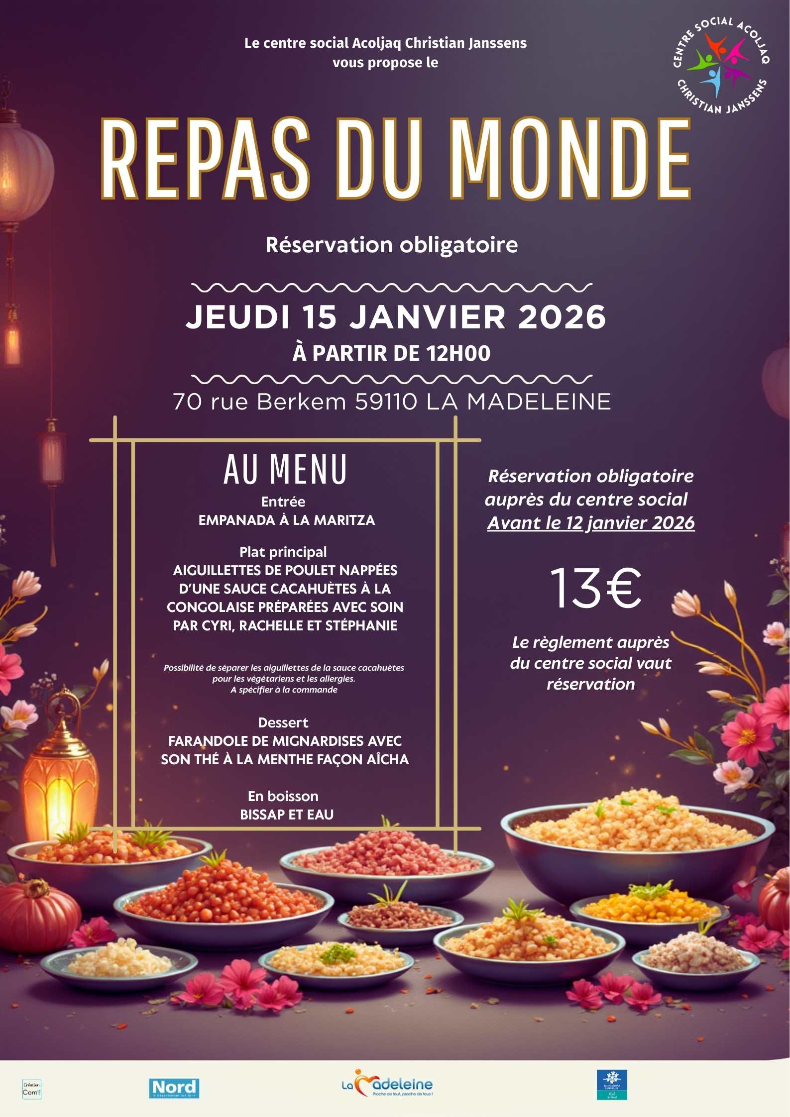 Repas du monde du 15 janvier 2026