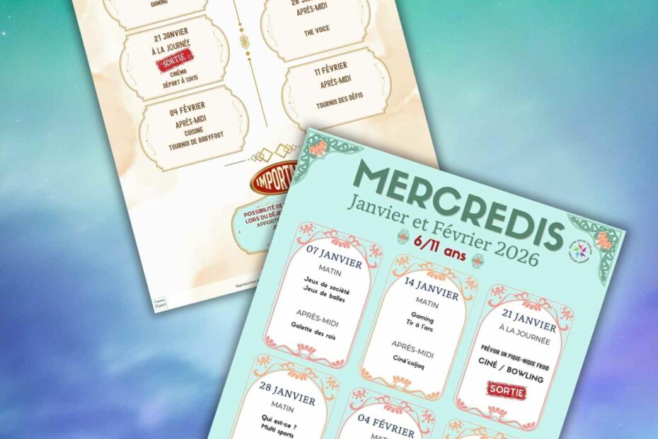 Mercredis ALSH janvier et février 2026